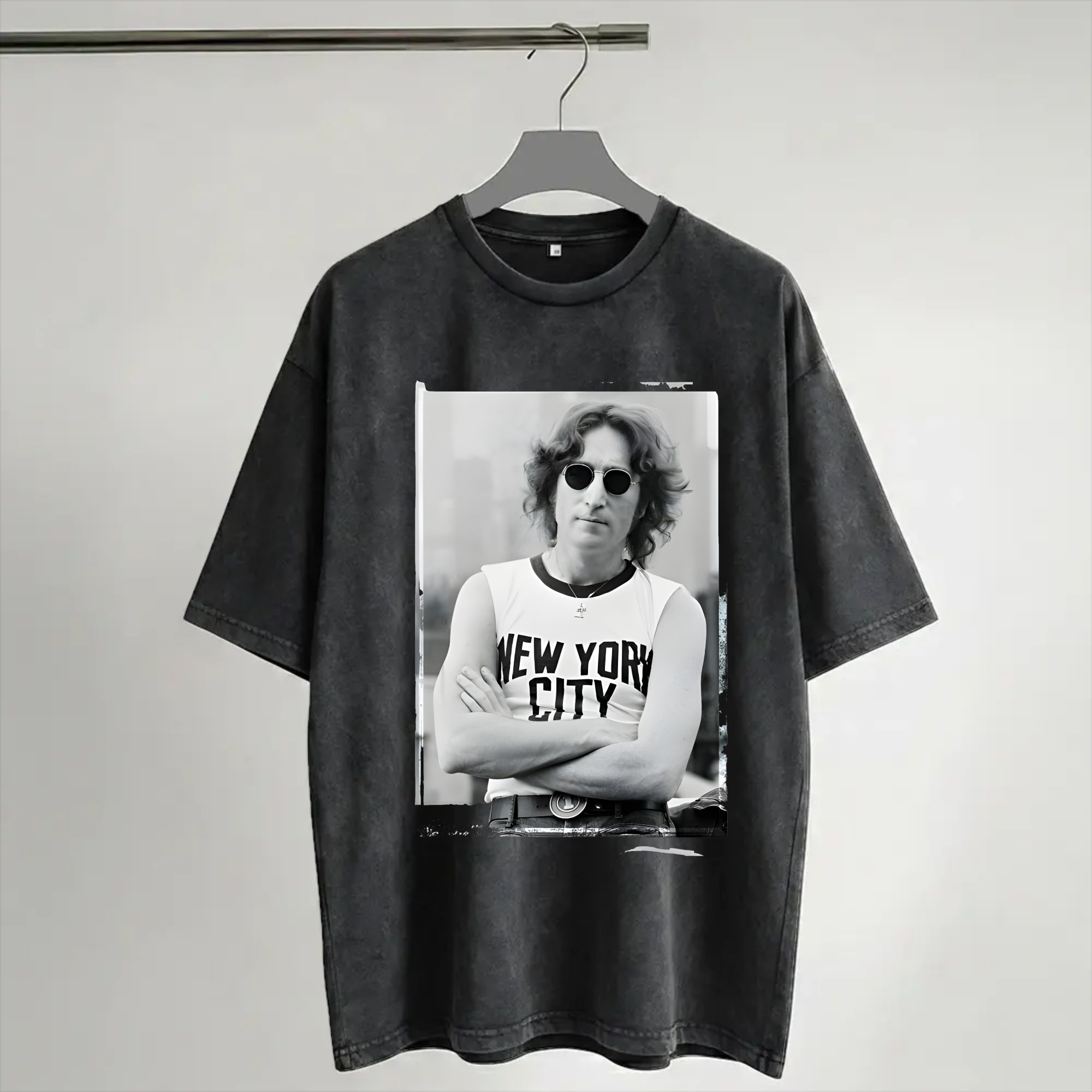 Men'S Fashion New York - Koszulka Harajuku Washed Shirt John Lennon