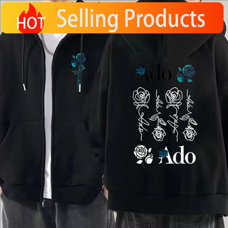 Mens Fashion Zip Up Hoodies - Bluzy z kapturem na zamek z