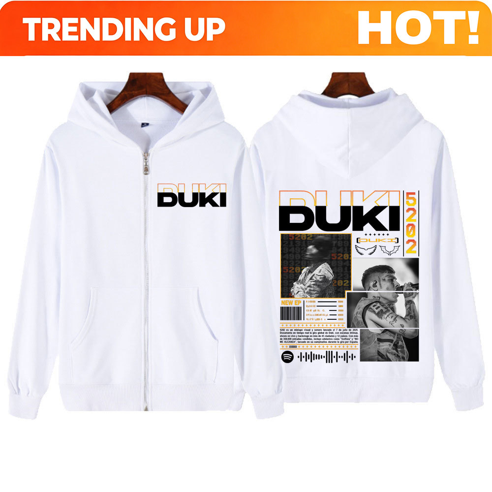 Mens Fashion Zip Up Hoodies - Bluzy z kapturem Rapper Duki Duki