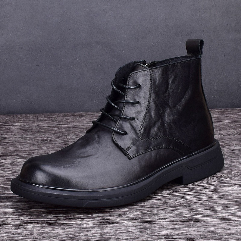Men'S Fashion News - Buty męskie Botki Modne Casualowe Skórzane