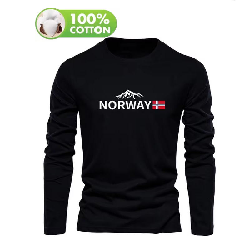 Men'S Fashion T Shirts - Męska koszulka z długim rękawem, wykonana