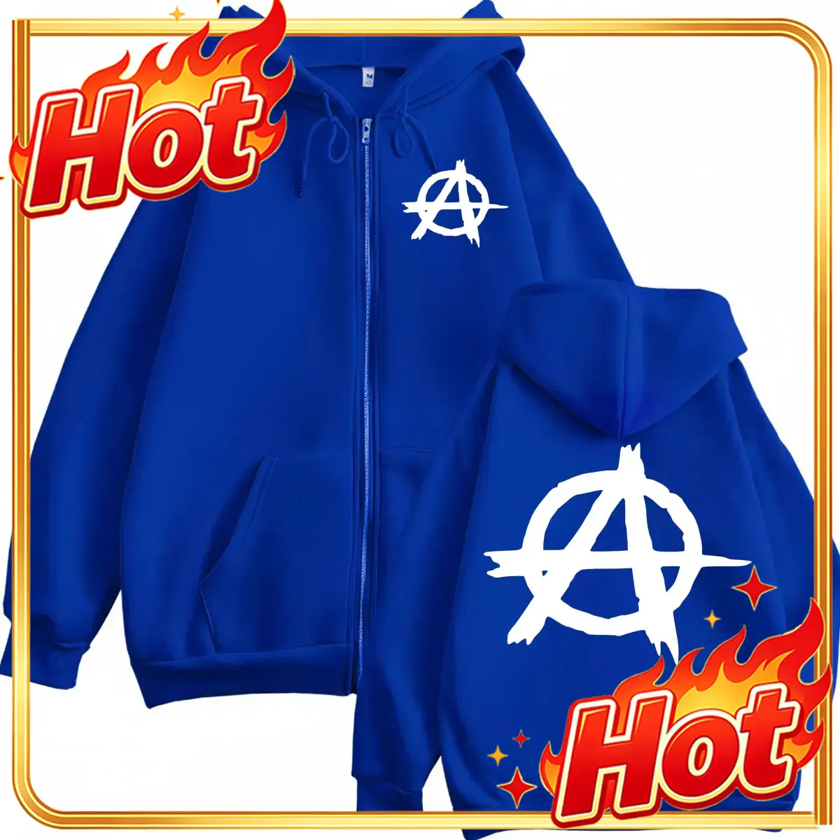 Bluzy z kapturem i zamkiem bły – Mens Fashion Zip Up Hoodies recenzja i cena
