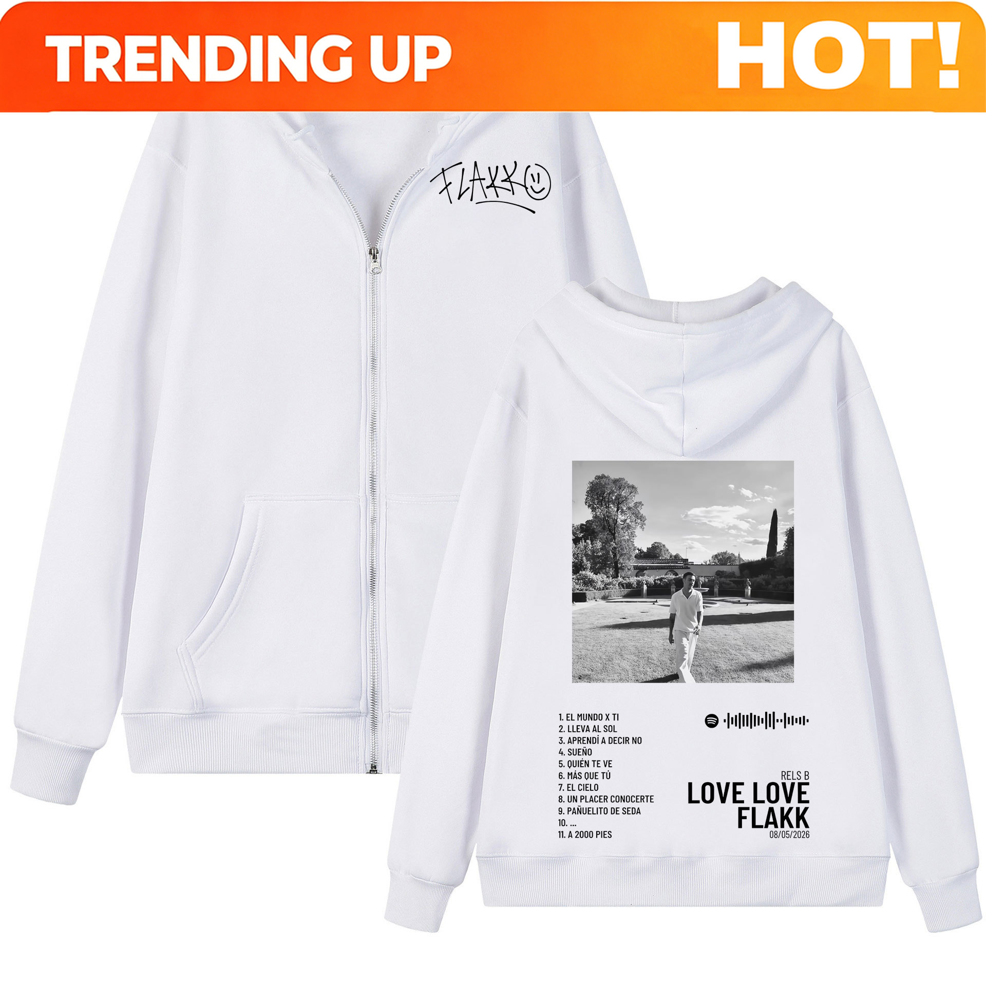 Bluza z kapturem na zamek Rapp – Mens Fashion Zip Up Hoodies recenzja i cena