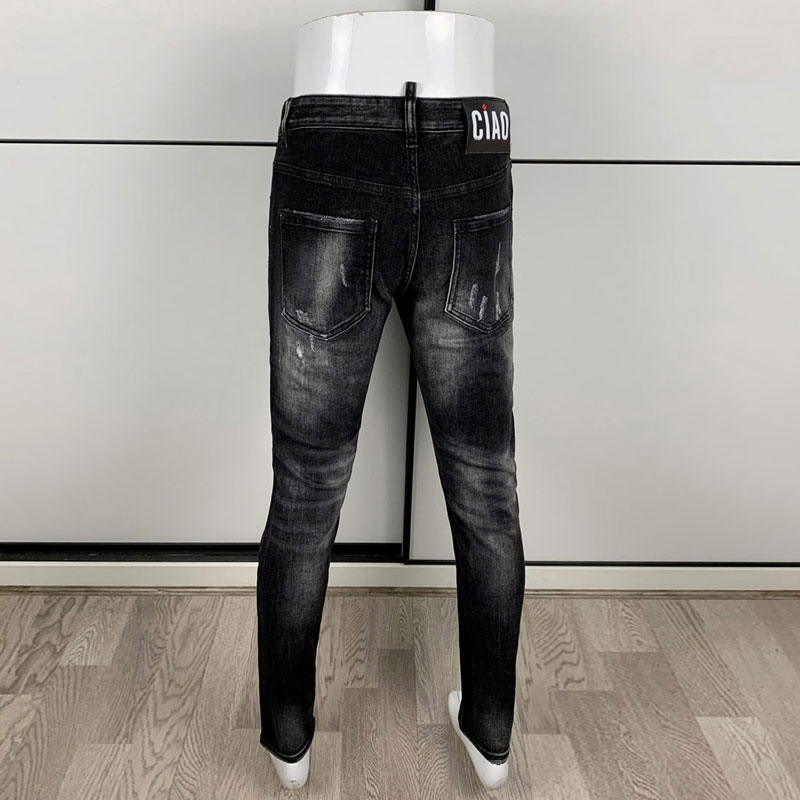 Moda uliczna Męskie obcisłe cz – Men'S Fashion Grey Jeans recenzja i cena