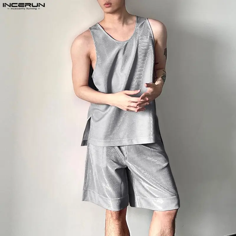 INCERUN Męskie Komplety Błyszc – Mens Fashion Summer recenzja i cena