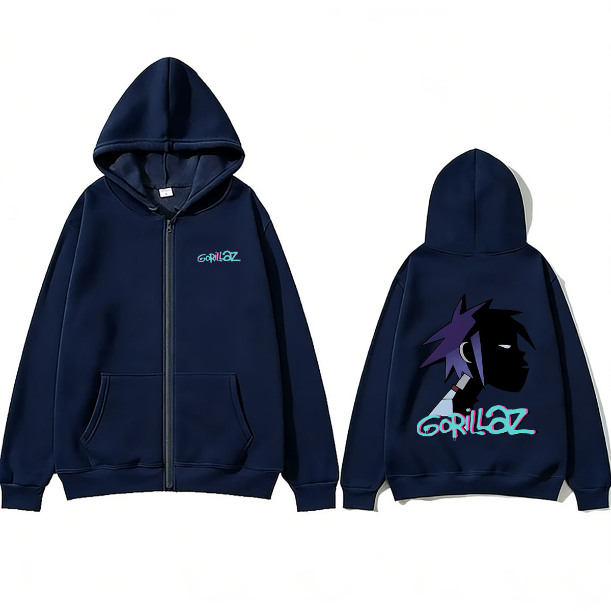 Bluza z kapturem i zamkiem bły – Mens Fashion Zip Up Hoodies recenzja i cena