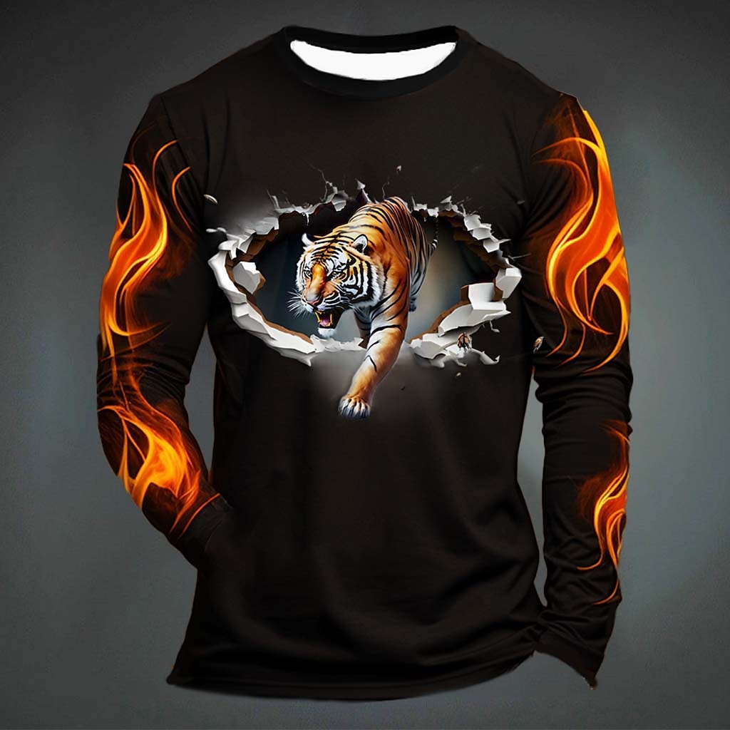 Zabawna koszulka męska z tygry – Mens Fashion Clothes recenzja i cena