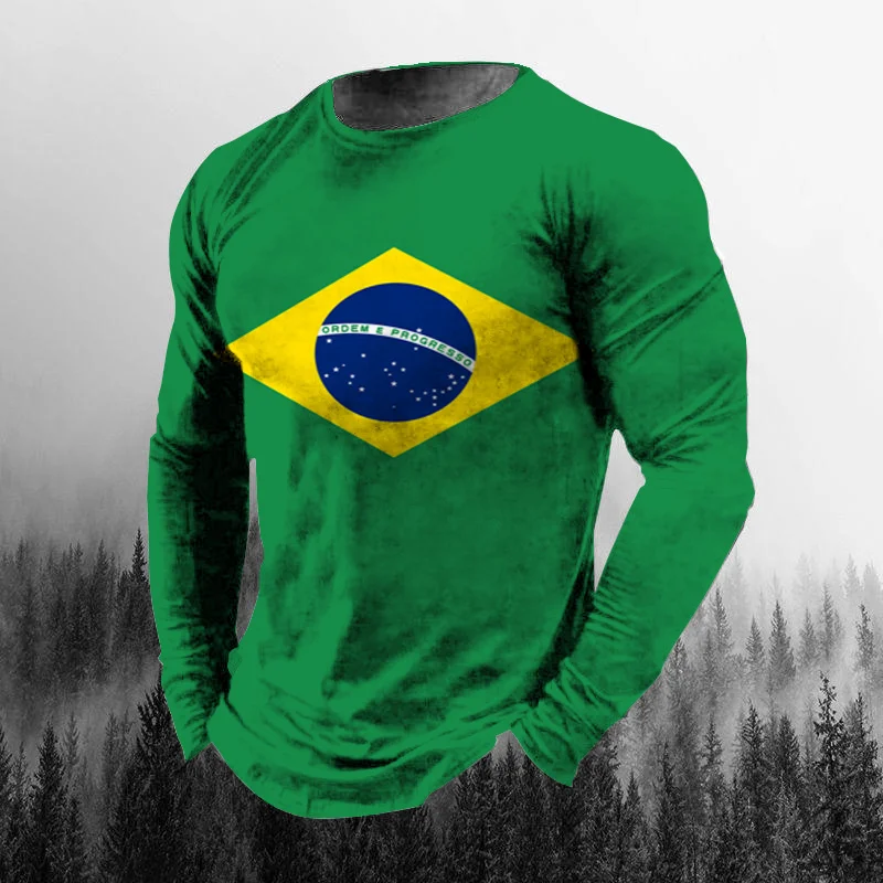 Klasyczna brazylijska flaga, n – Mens Fashion Clothes recenzja i cena
