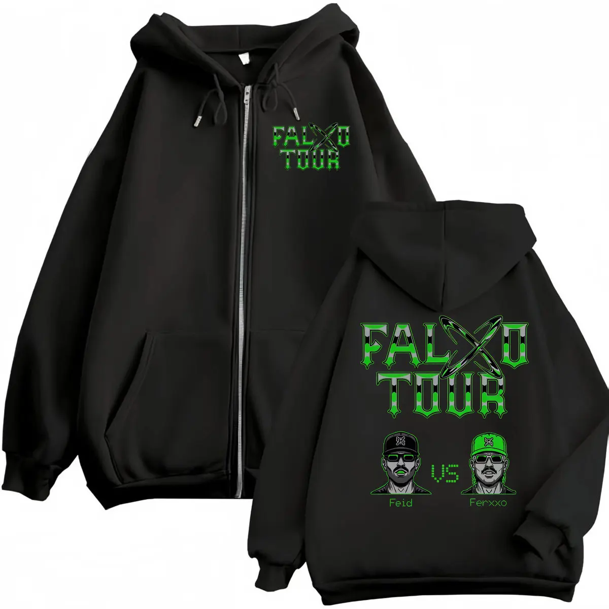 Feid Vs Ferxxo Falxxo Tour 202 – Mens Fashion Zip Up Hoodies recenzja i cena